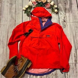 RARE Vintage Patagonia 1/4 Zip Pullover Hooded Jacket Windbreaker